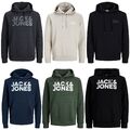 Jack & Jones Sweatshirt mit Kapuze Herren Känguru-Tasche langarm Print