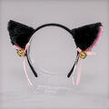 Glocke Katze Ohr Stirnband Lolita Kunstpelz Anime Haar Reifen Handmade Zubehör ,