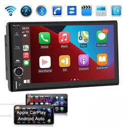 Android 13 Apple CarPlay 7" AUTORADIO mit Navigation GPS Doppel 2 DIN WiFi BT FM