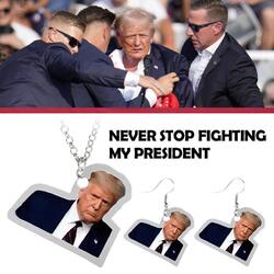 Creative Earrings 2024 Keep America Great Funny His Her Present Novelty Gif GXS