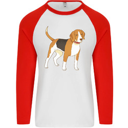 Baseball-T-Shirt A Beagle kleiner Duft Hund Hund Herren L/S