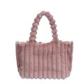 Damen Flauschig Schultertasche Tasche Winter Kunstpelz Handtasche Fell Groß Süß