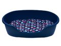 Hundebett Hundekorb blau + Kissen Herzen blau