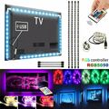 4x RGB LED TV Streifen Backlight Hintergrund-Beleuchtung USB Licht-Band Stripes