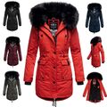 Navahoo Damen Winter Jacke Parka Stepp winter Mantel Kunstpelz Kapuze LULUNA PRI