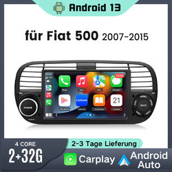 Carplay 7" Android13 Autoradio GPS Navi WIFI BT DAB 2+32G Für Fiat 500 2007-2015