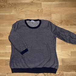 Damen Pullover Pulli Peter Hahn blau/weiß Größe: 44