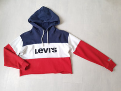 Levis Damen Hoodie Gr. XS / S Kapuzenpulli mit Kapuze Sweatshirt Kurz Mädchen