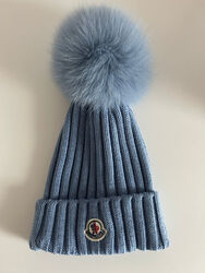 Moncler Mütze Beanie - hellblau - Schurwolle - mit OVP