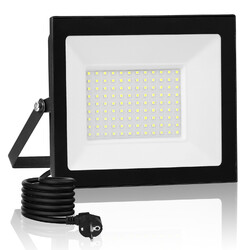 10-100W LED Fluter mit Stativ Stecker Außen Flutlicht Baustrahler Scheinwerfer
