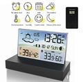 WETTERSTATION FUNK MIT INNEN AUSSENSENSOR DIGITAL FARBDISPLAY THERMOMETER WECKER