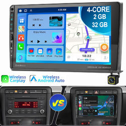 Carplay Autoradio Android 13 2+32G GPS Kam Für Audi A4 2000-2008 S4 8E 8H B6 B7