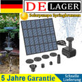 Solar Pumpe Teichpumpe Springbrunnen Gartenbrunnen Brunnen Fontäne NEU DHL