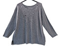 LES FRERES by LA BASS Oversize Kuschel Pulli Pullover 46-48-50 Rundhals grau