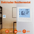 CONENTOOL Thermostat Raumthermostat LCD Digital Weiß Fußbodenheizung Wandheizung