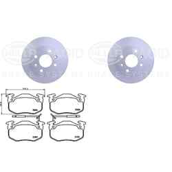 HELLA PAGID BREMSENSET VORNE passend für RENAULT TWINGO I 1 Bj 1993-1998VA 238x8mm | NUR bis Bj: 9/1998 = BENDIX Bremssystem