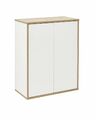 Badmöbel Set Weiß 60 cm Badschrank Spiegel Fackelmann Finn Möbel Made in Germany