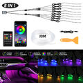 10M Auto RGB LED Innenraum Lichtleiste Ambientebeleuchtung Neon APP Control USB