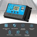 PWM 30A Solarladeregler 12V/24V LCD Photovoltaik Panel Laderegler Controller