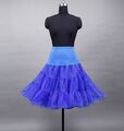  Petticoat 50er 60er Jahre Tüllrock Dirndlrock Unterrock Braut Royalblau S - XL