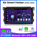 128GB Android 13 Für Smart Fortwo 451 2005-10 Autoradio GPS WIFI Carplay RDS SWC