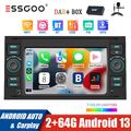 2+64G Für Ford Focus MK2 Transit MK7 C-Max Autoradio CarPlay Android 13 DAB+ GPS