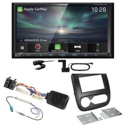 Kenwood DNX-7190DABS CarPlay Android Auto DAB+ USB Einbauset für Opel Vivaro B