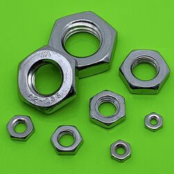 SECHSKANTMUTTER EDELSTAHL M2,5 - M12 NIEDRIGE FORM FLACH DIN 439 MUTTERN A2 V2A