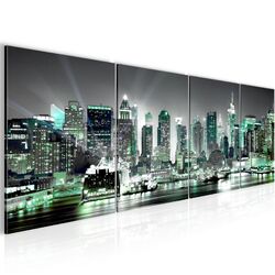 Bilder Set Modern New York City Wandbilder Wohnzimmer XXL Bild 160x50 cm Stadt