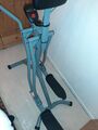 Crosstrainer Heimtrainer Ergometer mit LCD Display Stahl Silber