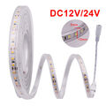 120 LED Streifen 12V 24V 0.5-10M Warm Kalt Weiß 2835 SMD Stripe Leiste Band IP68