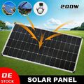 Solarmodule Solarpanel 200W 12V Solarzelle Solaranlage für Wohnwagen Campin