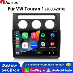 Carplay 2+64G Für VW Touran 1 2003-2010 10" Android 13 Autoradio GPS Nav BT DAB+
