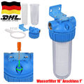 Wasserfilter 10" Anschluss 1" für Hauswasserwerk GartenPump Vorfilter Nachfilter