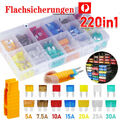 220X KFZ MINI-Flachsicherungen Sortiment 5-30A Flachsicherung Set Auto Sicherung