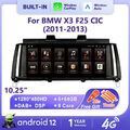 10,25'' IPS Android 12 8-Kern Autoradio CarPlay DAB+ GPS Navi Für BMW X3 F25 CIC