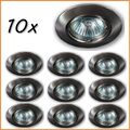 10 x LED Einbaustrahler Rahmen Einbauleuchte Decken-Spots GU10 MR16 Aluminium