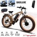 BAOLUJIE 2000W Doppelmotor Elektrofahrrad 26 Zoll Off Road E-Bike 48V 20AH E-MTB