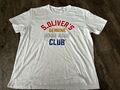 S.Oliver Herren T-Shirt Baumwolle Rundhals  Kurzarm Toller Print XXL weiß