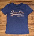 Damen T-Shirt von Superdry Größe 38 dunkelblau