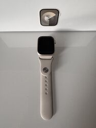 Apple Watch Series 9 41mm Aluminiumgehäuse mit Sportarmband - Polarstern, S/M...