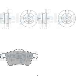 DELPHI BREMSSCHEIBEN 280mm + BELÄGE VORNE passend für VW T4 TRANSPORTER MULTIVANVA 280x24mm / NUR für PR-Nr = 1LU & NUR bis Bj 4/1996