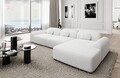 Leder Sofa Eckcouch Design Couch Ledersofa Grau Ledercouch BARCELONA L FORM kurz