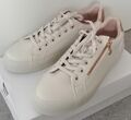 s.Oliver Damen Sneaker flach Reißverschluss Beige Cream Gr.40 (US 8.5) neue