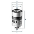 Kraftstofffilter Filtereinsatz 24.123.00 UFI für HYUNDAI KIA