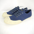 Prada Canvas Sneaker Turnschuhe Rubber Cap Toe Schnürung Navy Blau Gr. 41 / UK 8