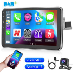 1 DIN 10.1" Android13 Apple Carplay Autoradio mit GPS Navigation DAB+ WiFi 2+64G