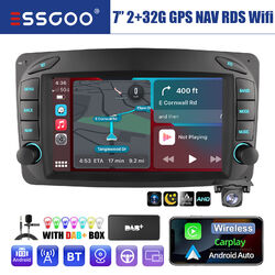 Carplay DAB+ Autoradio 2+32G Android 13 GPS Kamera Für Benz C/CLK W209 C209 Vito