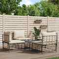 Garten Lounge Set Gartenmöbel Sitzgruppe Sofa 5tlg. Anthrazit Poly Rattan vidaXL