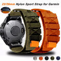 Quickfit Nylon Armband Ersatz für Garmin Fenix 3 HR 5 5X Plus 6 6X Pro 7 7X S70